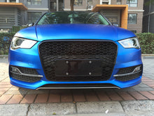 RS3 Style For 2014 2015 2016 Audi A3 S3 8V Front Grille Grill Gloss Black Replacement