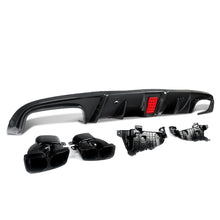 Carbon Style Rear Diffuser Exhaust Tailpipes For Mercedes Coupe C205 C43 C300 AMG 2015-2020