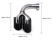 Black Sport Exhaust Tips Tailpipe For Porsche Cayenne 9Y0 9Y3 2019-2024 et132