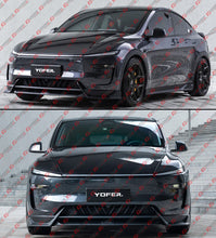 For 2025-2026 Tesla Model Y Juniper Matte Black Front Bumper Lip Kit By Yofer
