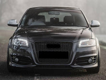 RS3 Style Front Grille Gloss Black for Audi A3 8P 09–13 Honeycomb Mesh