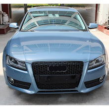 Gloss Black Honeycomb Front Grille For AUDI A5 B8 S5 8T 2008 2009-2012