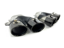 C43 Style Gloss Black Rear Diffuser + Exhaust Tips For Mercedes W205 C200 C300 C350 Non-AMG Sedan 2015-2021