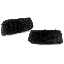 Left+Right Honeycomb Front Fog Light Grille Bezels For Audi Q5 Non-Sline 2018 2019 2020
