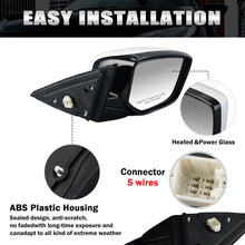 5Pin Left+Right White Mirror Side Heated Foldaway For Honda Accord Coupe 2008-2011 2012