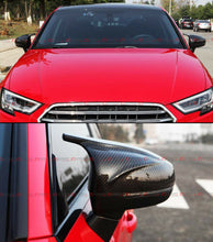 Replacement M Style Carbon Fiber Mirror Cover Caps for 2014-2020 Audi A3 S3 8V w/o Lane Assist
