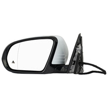 White Left Driver Side Mirror w/ Blind Spot for 2014-2020 Mercedes W222 S450 S500 S550 Sedan