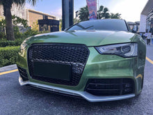 Badgeless Honeycomb Front Bumper Grille Gloss Black For 2013-2016 Audi A5 S5 B8.5