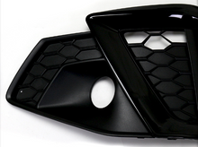 Black Front Fog Light Grill Cover for AUDI A4 B9 Sline S4 2020-2024 fg295