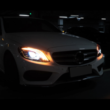 LED Headlights For 2015-2021 Mercedes C-Class W205 W/Blue DRL