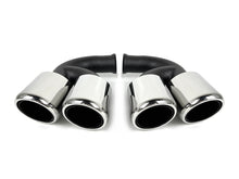 Black/Chrome Exhaust Tips Pipes For Porsche 958.1 Cayenne 92A V8 2011-2014