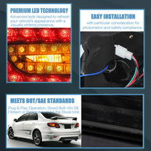 Smoked LED Tail Lights For Toyota Corolla 2011-2013 Rear Lamps Assembly