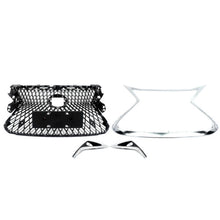 Front Upper Grille W/Trim Molding Fog Trims Set For Lexus ES300H ES350 2016-2018