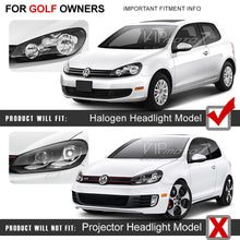 For 2010-2014 Volkswagen MK6 GTI GOLF Sportwagon OLED Neon Tube Red Headlights Pair