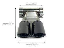 Black Triple Exhaust Tip For Porsche 718 Cayman Boxster Base/T/S/GTS 2.0/2.5L 2017-2025