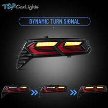 Red LED Tail Lights For Chevrolet Corvette C7 2014-2019 w/Animation
