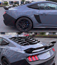 For 2024-2025 Ford Mustang Coupe Matte Black Rear Window Windshield Louver Cover