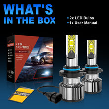 9005 9006 LED Headlights High Low Beam Bulbs 200W Super Bright 6000K Combo Pack