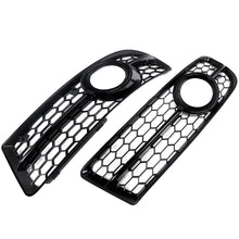 Gloss Black Honeycomb Lower Fog Light Grille For Audi A4 B7 S-Line S4 2005-2008