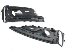 Left+Right Fog Light Grille Cover for Audi S5 / A5 S-Line 18-19 Black+Chrome