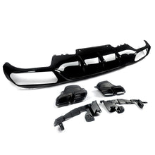 Gloss Black Rear Diffuser & Exhaust Tips For Mercedes E Class W213 Standard Bumper 2017-2020