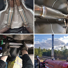 3" Exhaust Resonator, 12" Long Universal Muffler, Deep Tone, Reduce Engine Noise
