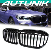 Front Kidney Grille Gloss Black Fit BMW 7-Series G11 G12 2020–2022