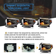 Full LED Headlights For Toyota Tundra 2014-2021 w/Sequential Turn Signlas