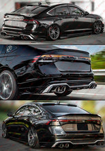 Gloss Black Rear Bumper Diffuser + Exhaust Tips + Corner Extensions fit for Honda Accord 2023 2024