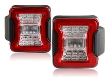 L+R Clear Lens LED Tail Lights Rear Brake Turn Signal Lamp for Jeep Wrangler JL 2018-2023 2024