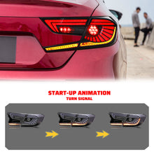 LED Clear Tail Lights for Honda Accord 10th Gen 2018-2022 Animation Rear Lamps
