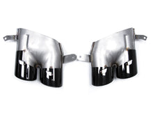 Silver/Black Exhaust Tips Tailpipe Upgrade For Audi A6 C7.5 2016 2017 2018