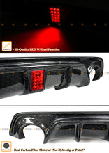 Real Carbon Fiber Honeycomb Rear Diffuser w/ LED Light for Infiniti Q50 2018 2019 2020 2021 2022 2023 2024