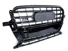 Glossy Black Front Bumper Grille Grill For Audi Q5 2013-2017 Base / S-line