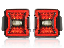 Black Tail Lights Rear Brake Turn Signal LED Lamps For 2018-2024 Jeep Wrangler JL