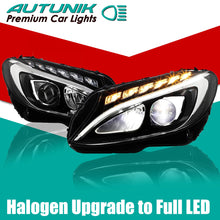 Pair Halogen UPGRADE FULL LED Projector For 2015-2018 Mercedes-Benz W205 C300 Headlights L+R