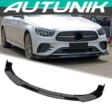 Gloss Black Front Bumper Splitter For Mercedes E-Class W213 Sedan AMG 2021-2023