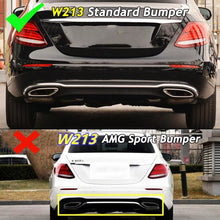 Carbon Look Rear Diffuser & Exhaust Tips For Mercedes E-Class W213 Standard Bumper 2017-2020