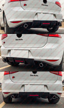 For 2015-2017 VW Golf GTI MK7 V Style Matte Black Rear Bumper LED Shark Fin Diffuser