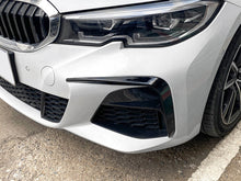 Gloss Black Front Bumper Air Vent Fog Light Eyelid for BMW G20 330i M340i 2019-2022