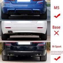 Carbon Style Rear Diffuser Bumper Lip For BMW F10 5 Series 535i M Sport 2010-2016