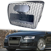 Honeycomb Front Grille for Audi A6 C6 2005-2011 ( Chrome Frame +Black Honeycomb)