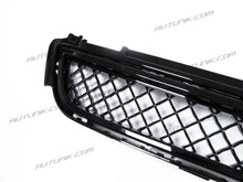Black Front Upper Grille + Lower Grill w/ Frame for Cadillac XTS 2013-2017 w/o Camera
