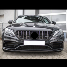 Front Bumper Grill For Mercedes C-Class W205 C205 w/ Camera 2015-2018