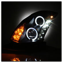 Black Headlamps For Infiniti 2003-2007 G35 2-Door Coupe LED Halo DRL Projector Headlights