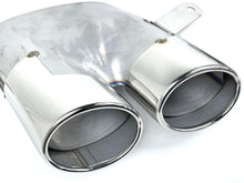 Silver/Black Exhaust Tips Tailpipe Upgrade For Audi A6 C7.5 2016 2017 2018
