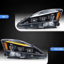 Left & Right LED Projector Headlights DRL for 2006–2014 Lexus IS250 IS350 ISF with Blue Start-up Animation