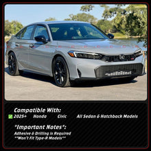 For 2025-2026 Honda Civic Yofer Boost Blue Black 2 Tone Front Bumper Lip Splitter