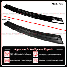 Gloss Black Front Bumper Lip Splitter Valance for Mercedes Benz W205 C300 C43 AMG Coupe/Sedan 2019-2021