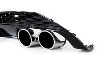 For 2022-2024 Audi A3 8Y S-line Gloss Black Honeycomb Rear Diffuser w/ Twin Exhaust Tips Replacement